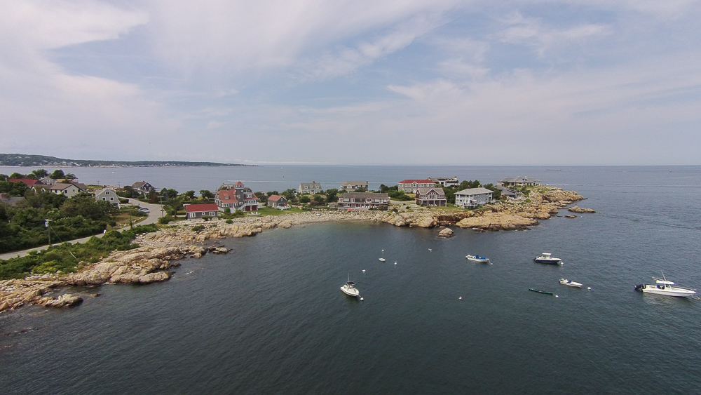 Aerial view of Gap Head, Rockport, MA
