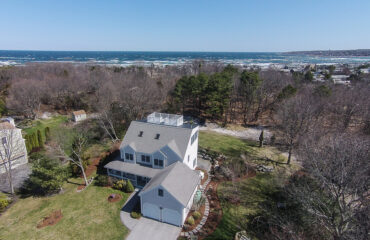 Aerial front 48 Castle View Drive Gloucester MA