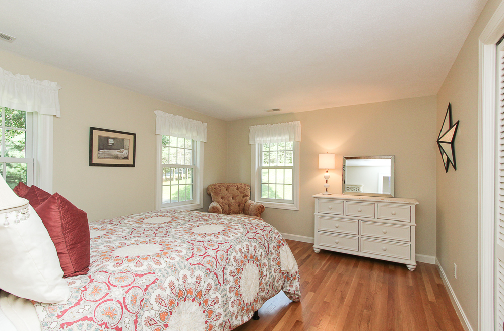 Bedroom with hardwood floors at 48 Boren Lane Boxford Massachusetts