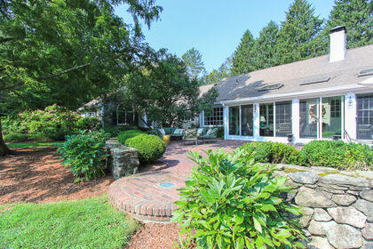 Close up of the patio at 743 Bay Road Hamilton Massachusetts