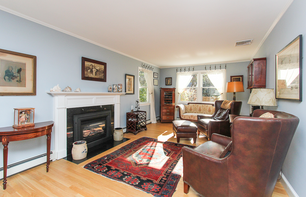 Living room with fireplace 31 Orchard Road Hamilton Massachusetts