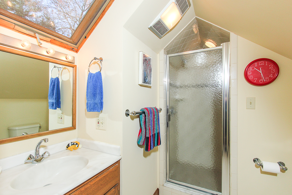 Bathroom with shower and skylight 3 Amberwood Lane Boxford Massachusetts