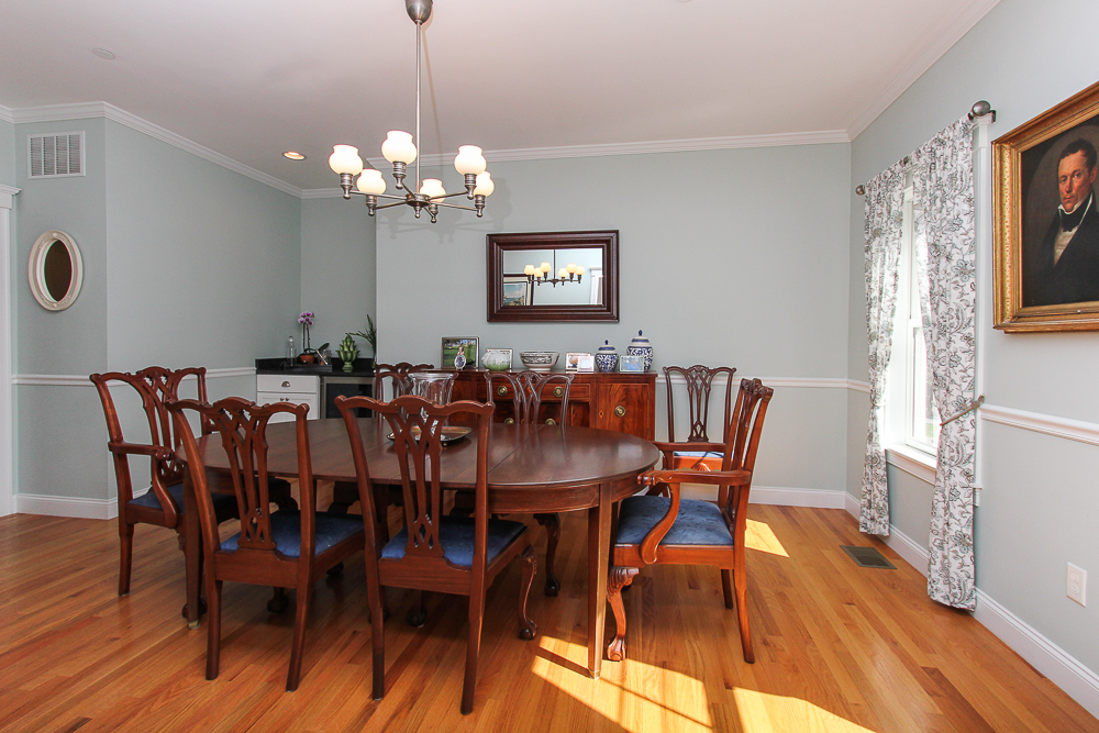 Dining room with hardwwod floors 41 Beaver Pond Beverly Massachusetts