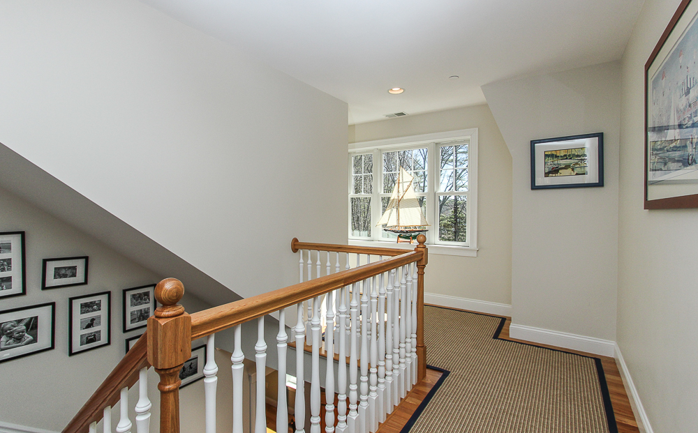 Second floor hallway with a window 41 Beaver Pond Beverly Massachusetts