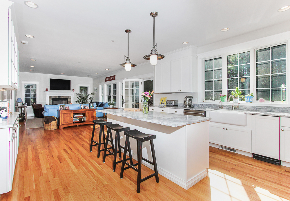 Kitchen with granite island 41 Beaver Pond Beverly Massachusetts