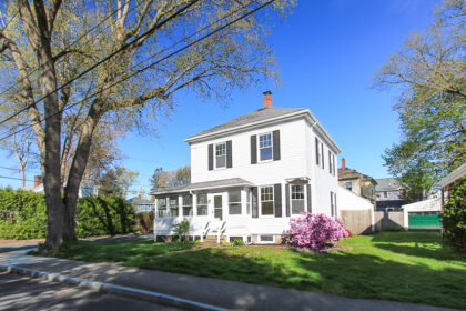 Spring morning sun on 68 Union Street Hamilton Massachusetts