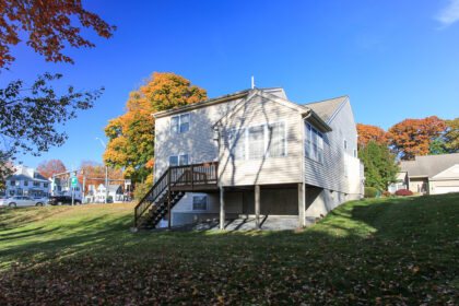 Rear view of 2 Heather Drive Methuen MA