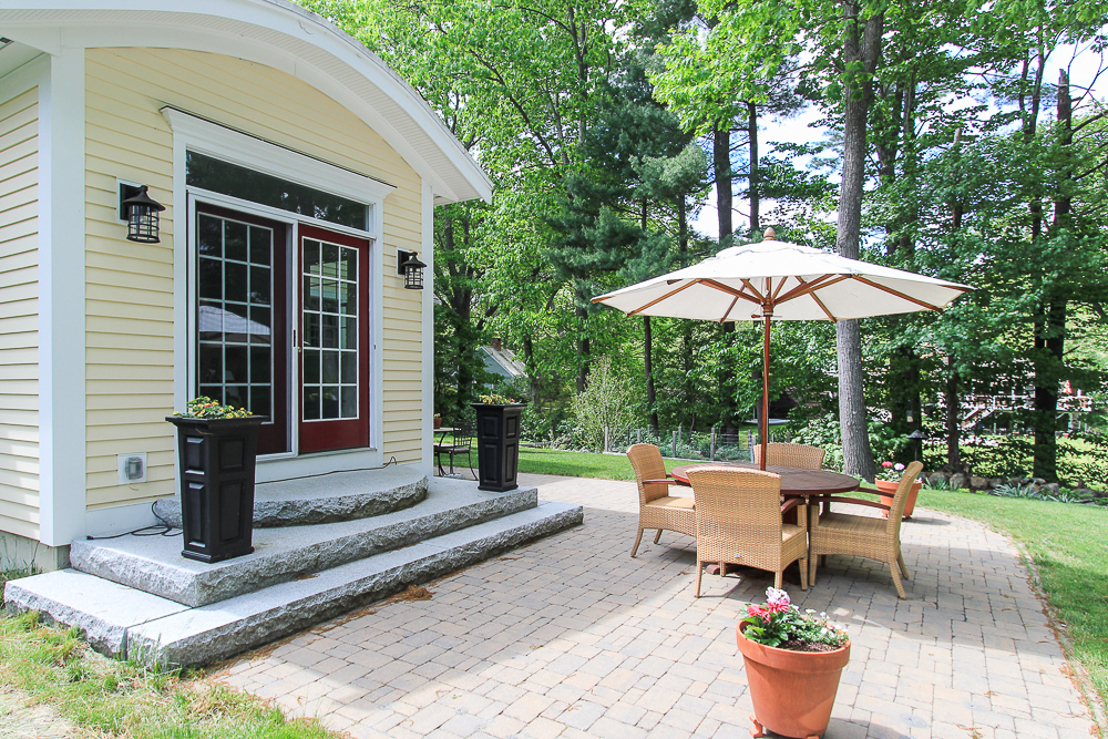 View of patio and French Doors at 2 Shea Court Essex MA