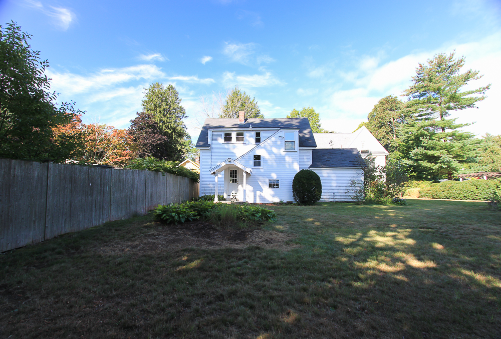 Yard and back of house at 38-C Arbor Street Wenham Massachusetts