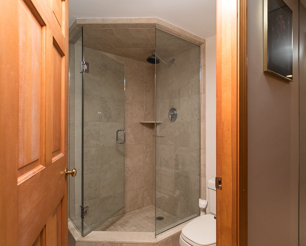 Bathroom with walk-in tiled shower 159 McKay Street Beverly Massachusetts