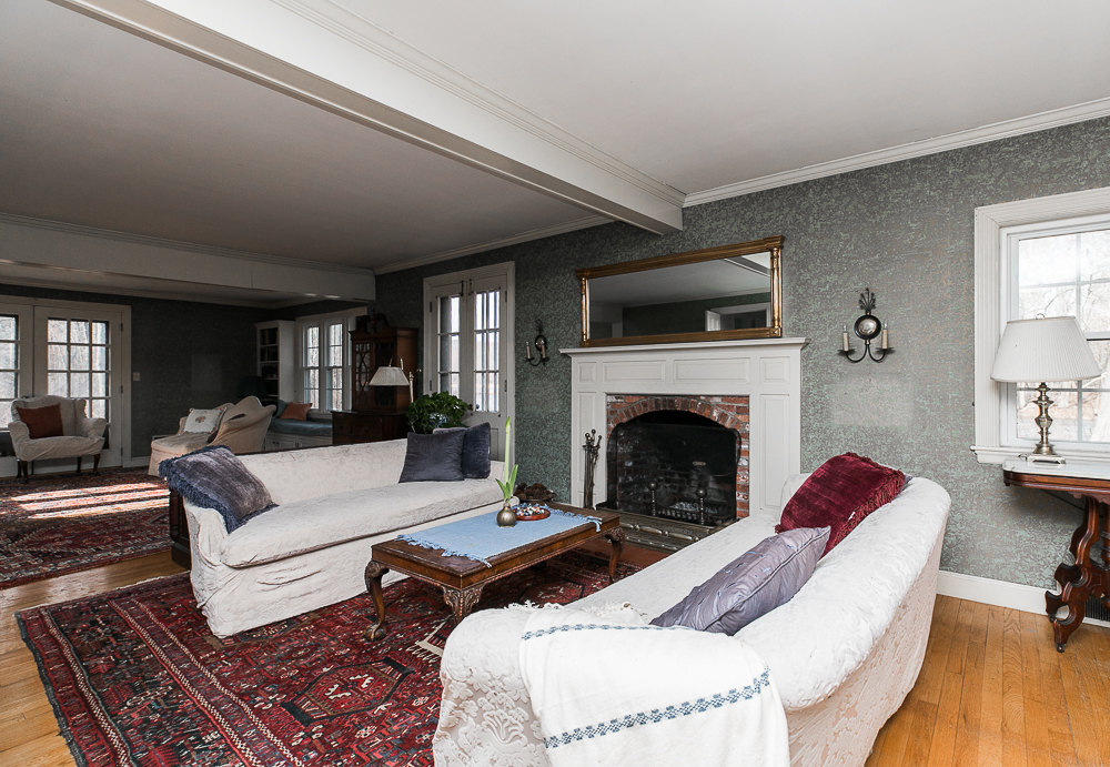 Living room with fireplace 145 Salem Road Topsfield Massachusetts