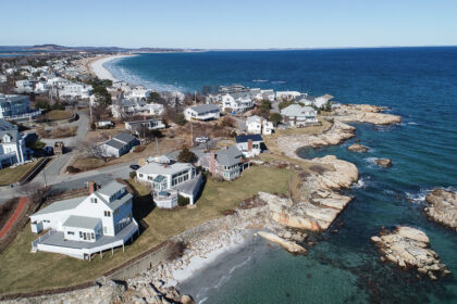 Aerial photo towrds Coffins Beach 23 Wyoma Road Gloucester Massachusetts