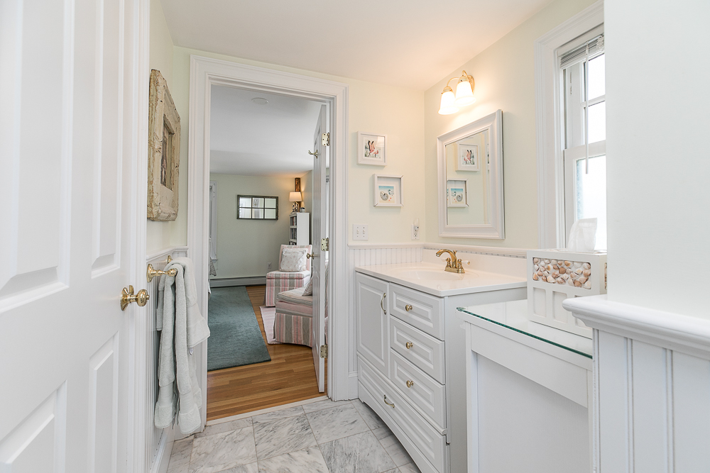 Bathroom Sink in the penthouse ensuite bedroom 1 Main Street Rockport Massachusetts