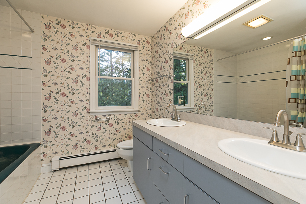 Bathroom with double vanity 29 Middlebury Lane Beverly Massachusetts