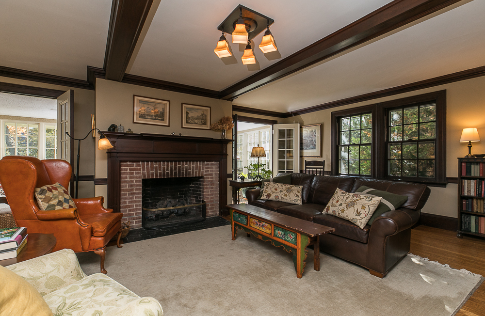 Living room with fireplace 1 Monument Street Wenham Massachusetts