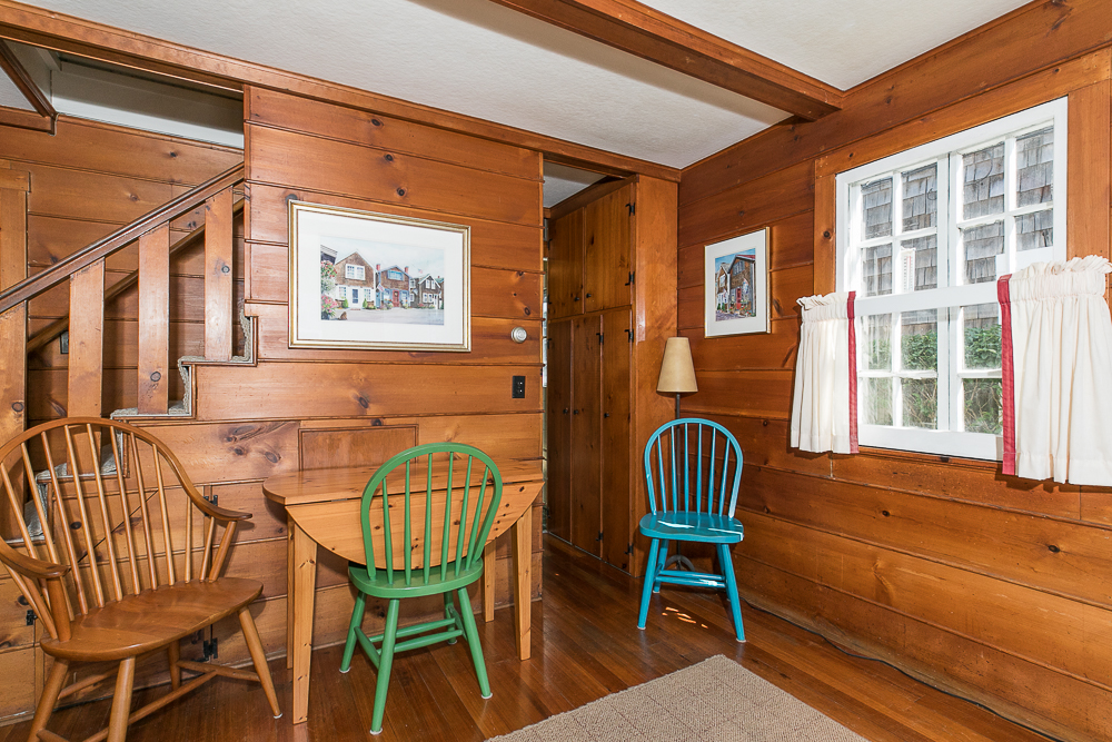 Living room with wood floors and paneling 12 Middle Road Rockport MA